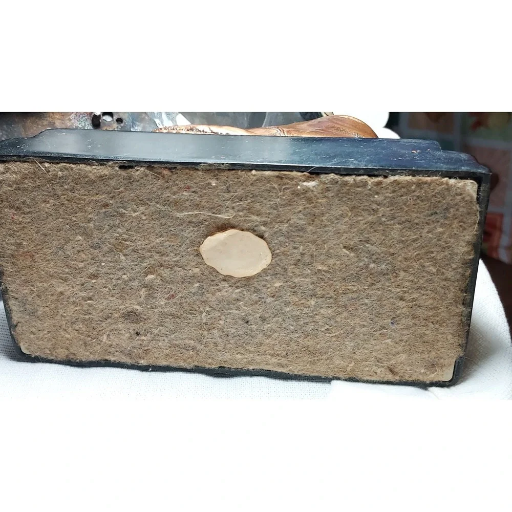 Vintage Bronze Copper Baby Shoe Bookends‎
